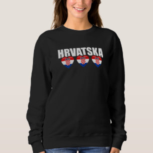 Sweatshirt Drapeau croate Hrvatska Croatie