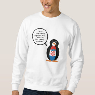 Sweatshirt Drapeau Croate Manchot Parlant Personnalisé