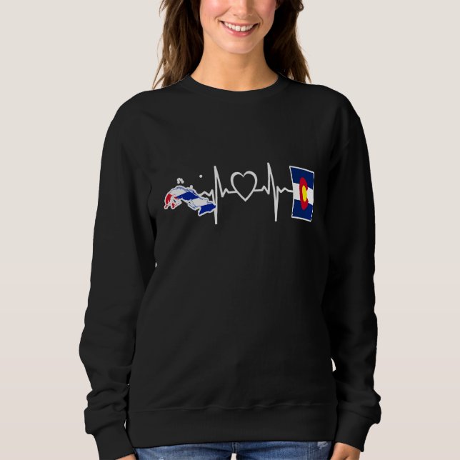 Sweatshirt Drapeau cubain du Colorado   Cuba Battement de coe (Devant)