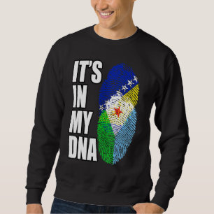 Sweatshirt Drapeau D'ADN Mélangé De Bosnie Et Djibouti