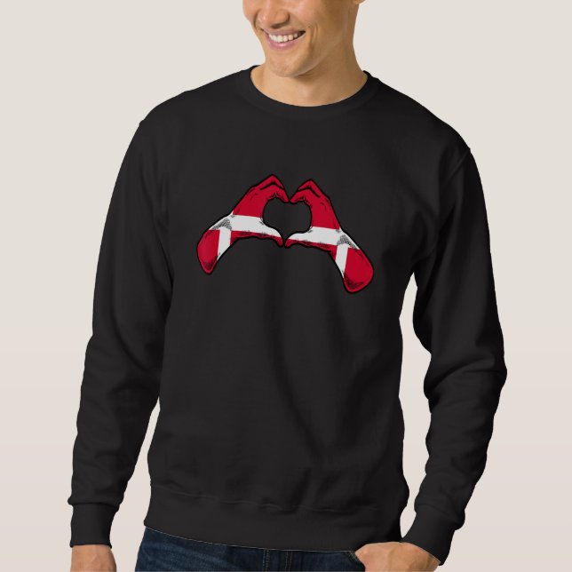 Sweatshirt Drapeau Danemark Cœur danois 1 (Devant)