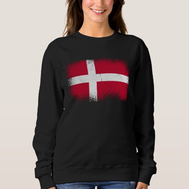 Sweatshirt Drapeau danois Danemark (Devant)