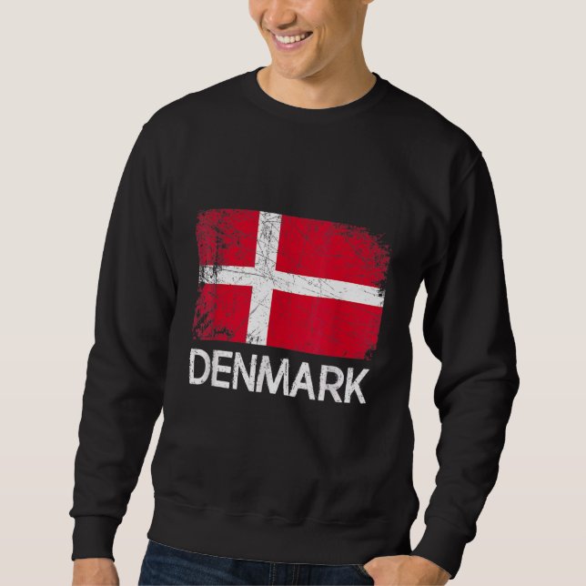 Sweatshirt Drapeau danois Vintage (Devant)