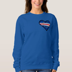 Sweatshirt Drapeau de coeur de la famille Cap-Vert