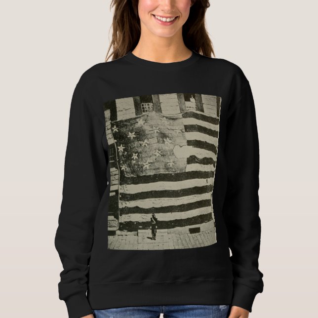 Sweatshirt Drapeau de combat militaire américain Star Spangle (Devant)