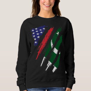 Sweatshirt Drapeau de croissance Pakistan Amérique USA Patrio