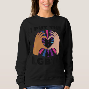 Sweatshirt Drapeau de fierté Bi Bisexuel Je Mets Le B Dans Lg