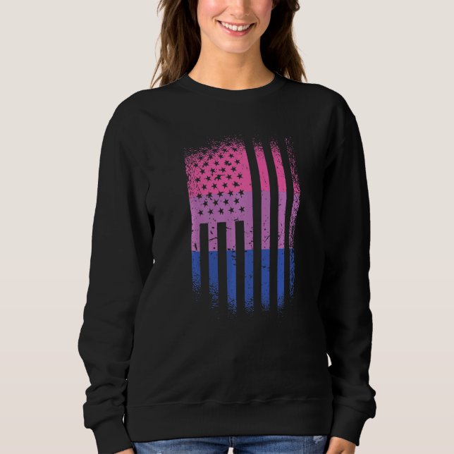 Sweatshirt Drapeau de fierté Bi Lgbtq Fierté Usa (Devant)