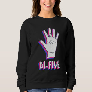 Sweatshirt Drapeau de fierté de la main bisexuelle Bi Five ré