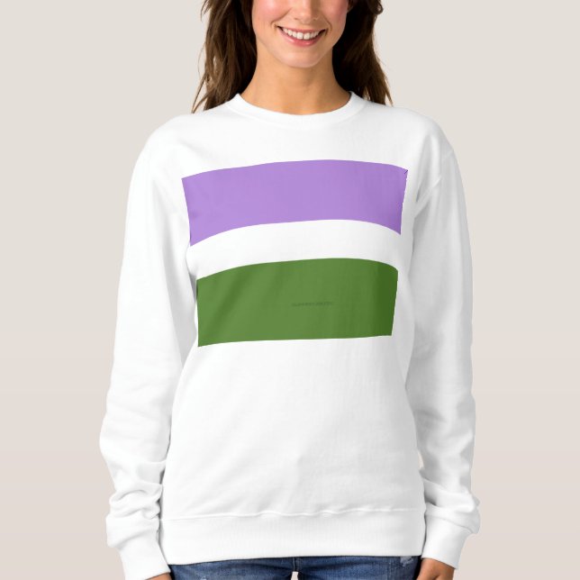 Sweatshirt Drapeau de fierté genderqueer de SlipperyJoe lavan (Devant)