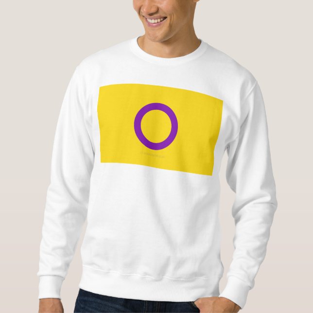 Sweatshirt Drapeau de fierté intersexe de SlipperyJoe's fond  (Devant)