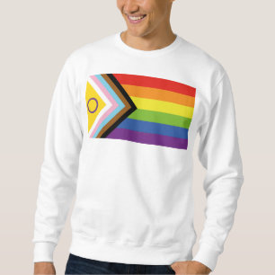 Sweatshirt Drapeau de fierté intersexe de SlipperyJoe's fond