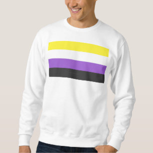 Sweatshirt Drapeau de fierté non binaire de SlipperyJoe's jau