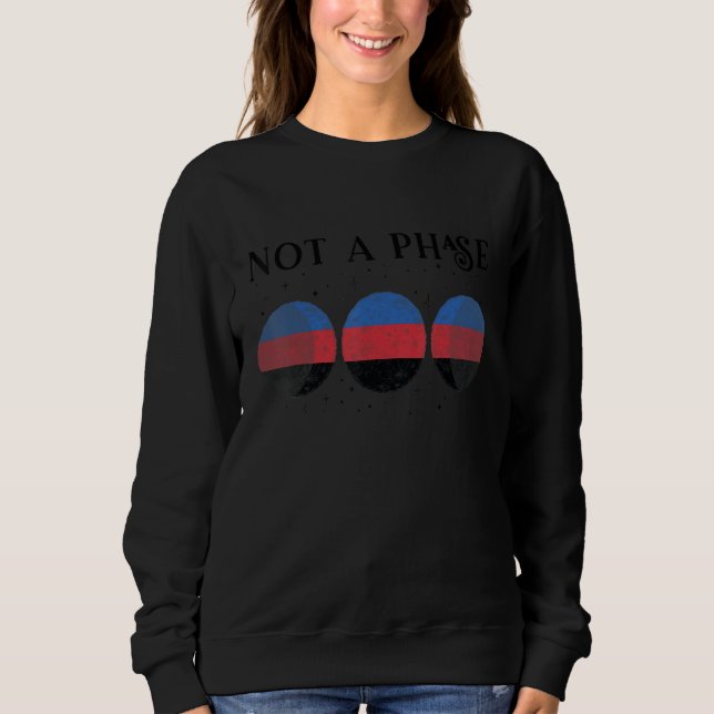 Sweatshirt Drapeau de fierté polyamour Non une phase Polyamou (Devant)