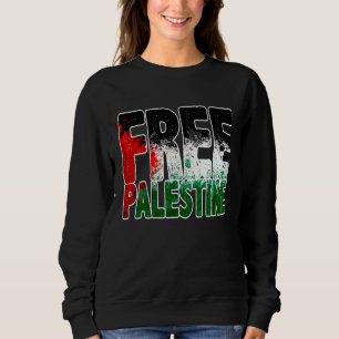 Sweatshirt Drapeau de Gaza Palestine libre Fier des racines d