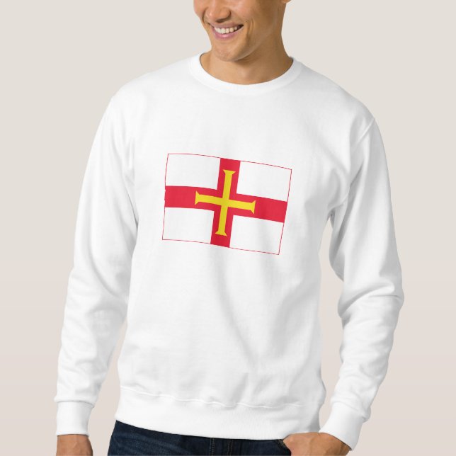 Sweatshirt Drapeau de Guernesey (Devant)