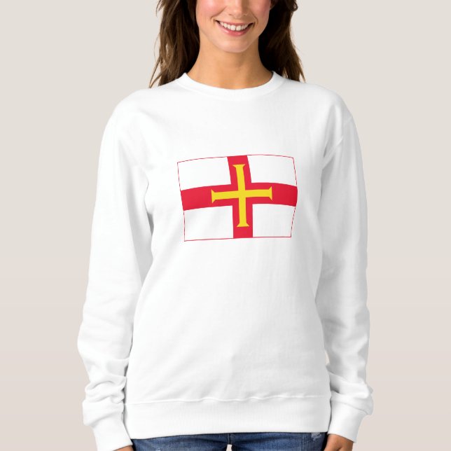 Sweatshirt Drapeau de Guernesey (Devant)