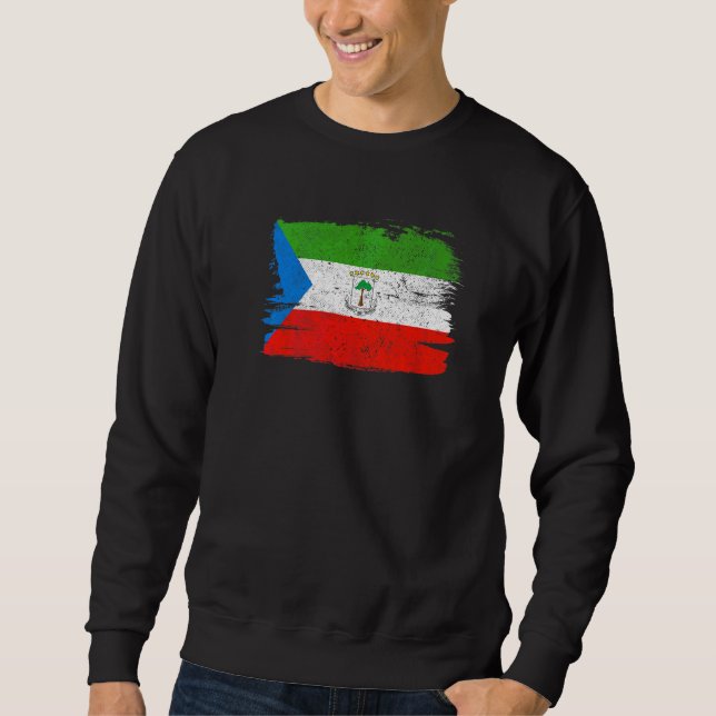 Sweatshirt Drapeau de Guinée équatoriale Fierté Amitié Fier P (Devant)