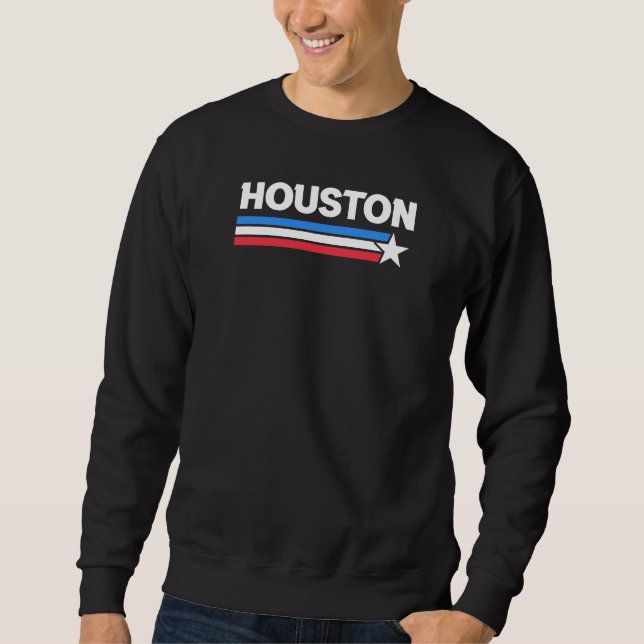 Sweatshirt Drapeau de Houston Design pour le Houstonian fier (Devant)