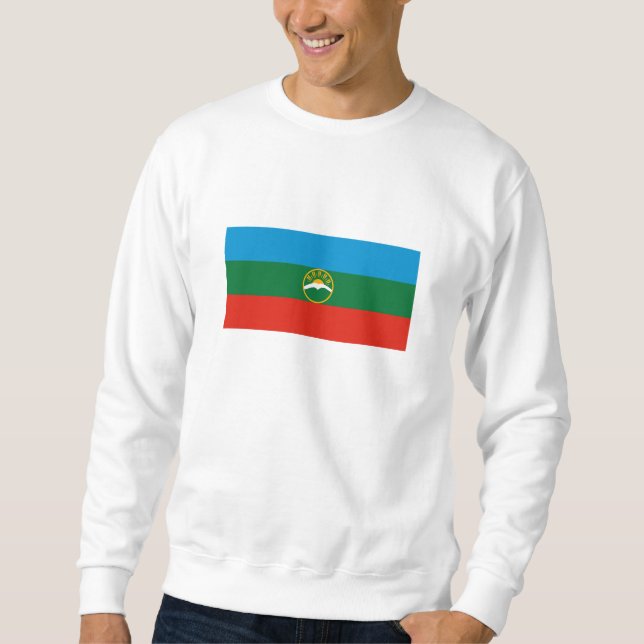 Sweatshirt Drapeau de Karatchaïévo-Tcherkessie (Devant)