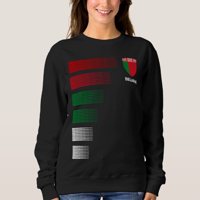 Sweatshirt Drapeau de la Biélorussie Emblème Patriotique Biél (Devant)
