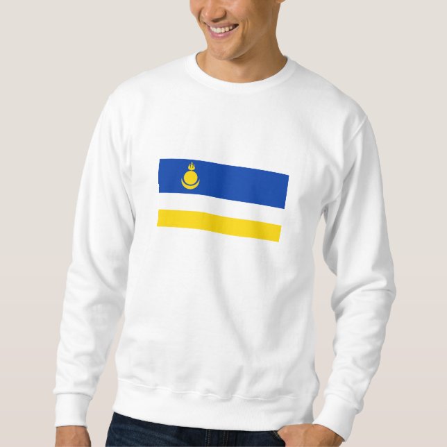 Sweatshirt Drapeau de la Buryatia patriotique (Devant)