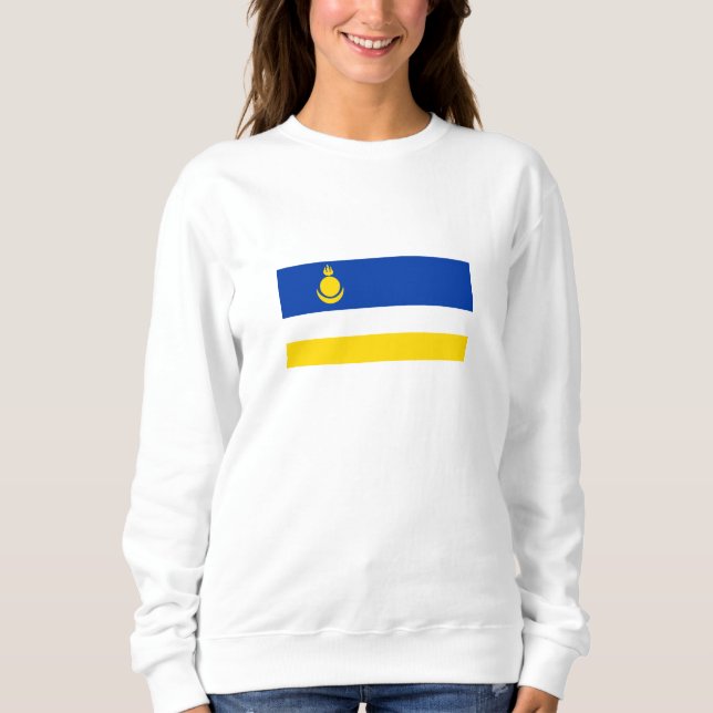 Sweatshirt Drapeau de la Buryatia patriotique (Devant)