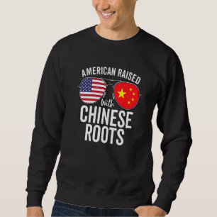 Sweatshirt Drapeau De La Chine Américaine Élevé Aux Racines C