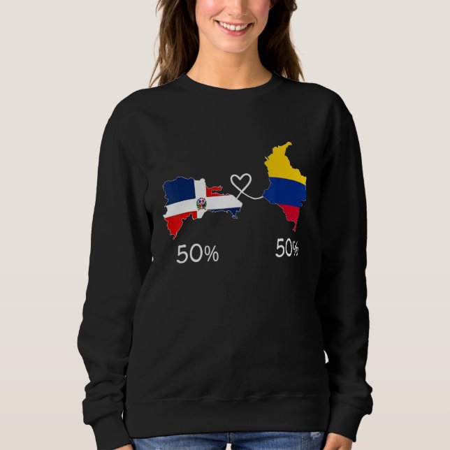 Sweatshirt Drapeau de la Colombie et de la République dominic (Devant)