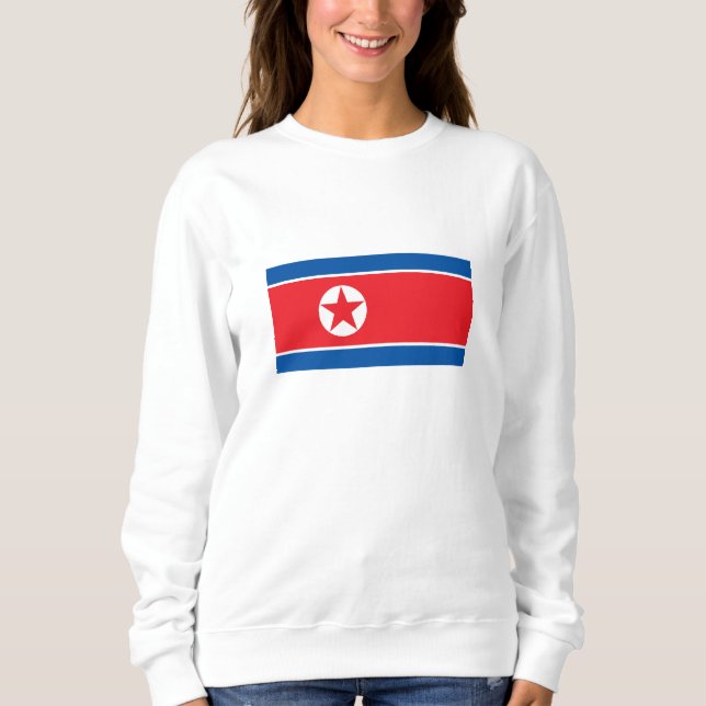 Sweatshirt Drapeau de la Corée du Nord (Devant)