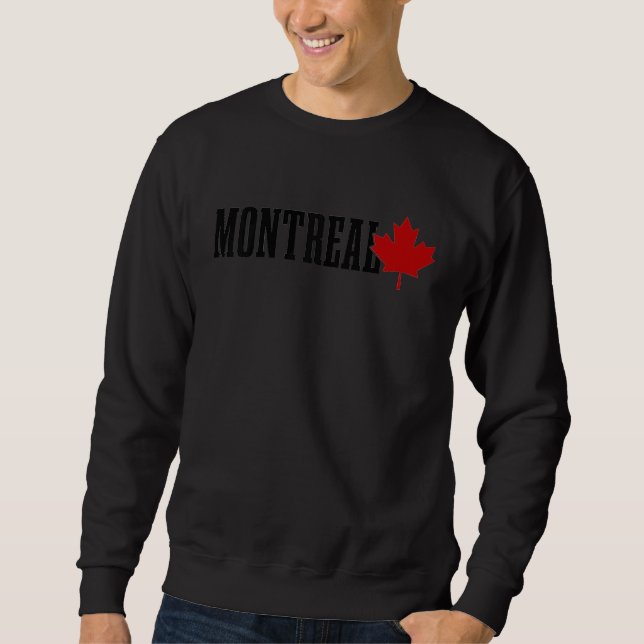 Sweatshirt Drapeau de la feuille d'érable du Québec Montréal  (Devant)