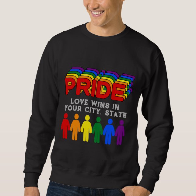 Sweatshirt Drapeau de la Fierté  (Devant)