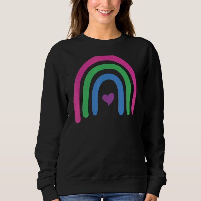 Sweatshirt Drapeau de la fierté polysexuelle Boho Arc-en-ciel (Devant)