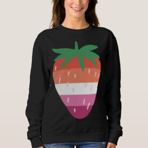 Sweatshirt Drapeau de la fierté rose LGBTQ de la fraise lesbi