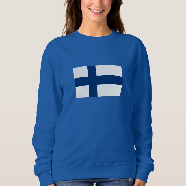 Sweatshirt Drapeau de la Finlande (Devant)