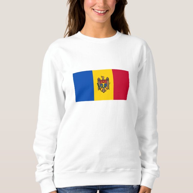 Sweatshirt Drapeau de la Moldavie (Devant)