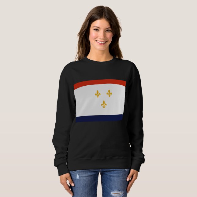 Sweatshirt Drapeau de La Nouvelle-Orléans (Devant entier)
