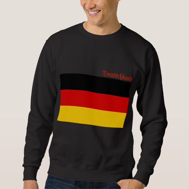 Sweatshirt Drapeau de l'Allemagne découpé sur mesure  (Devant)