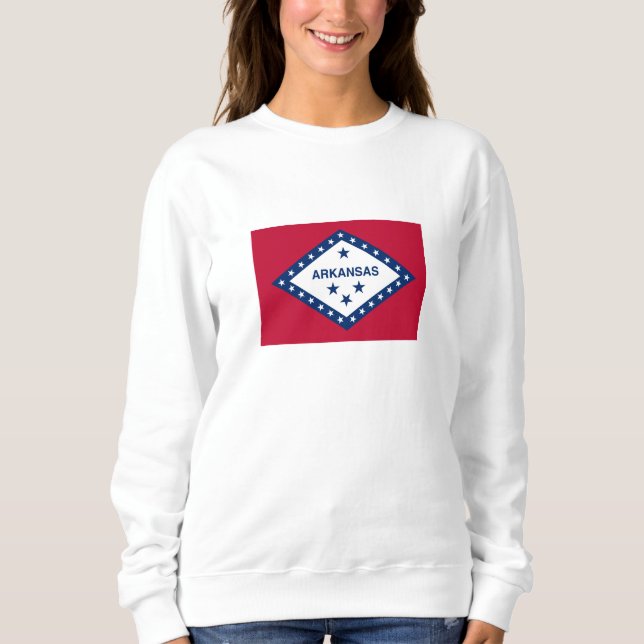 Sweatshirt Drapeau de l'Arkansas (Devant)