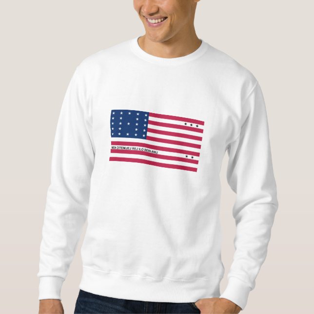 Sweatshirt Drapeau de l'atoll de Bikini Patriotique (Devant)