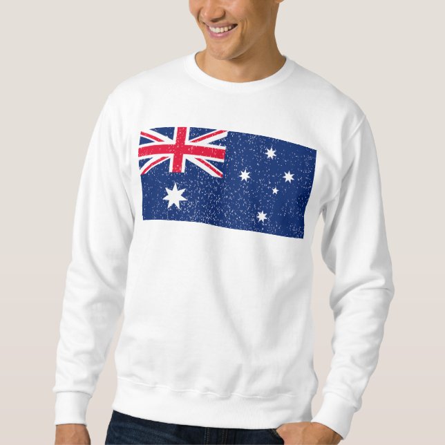 Sweatshirt Drapeau de l'Australie, vintage (Devant)