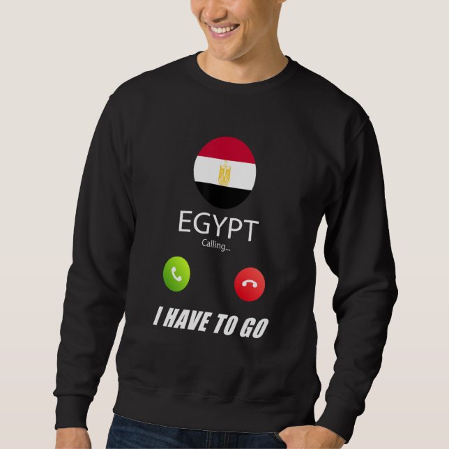 Sweatshirt Drapeau de l'Égypte Souvenir l'Égypte Appelle Appe (Devant)