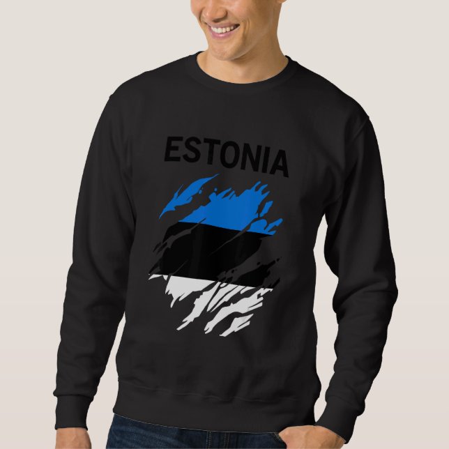 Sweatshirt Drapeau de l'Estonie (Devant)