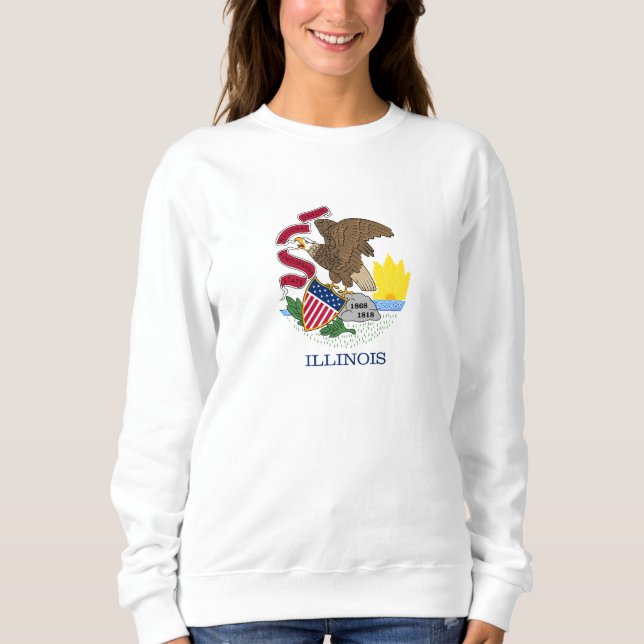 Sweatshirt Drapeau de l'État de l'Illinois (Devant)