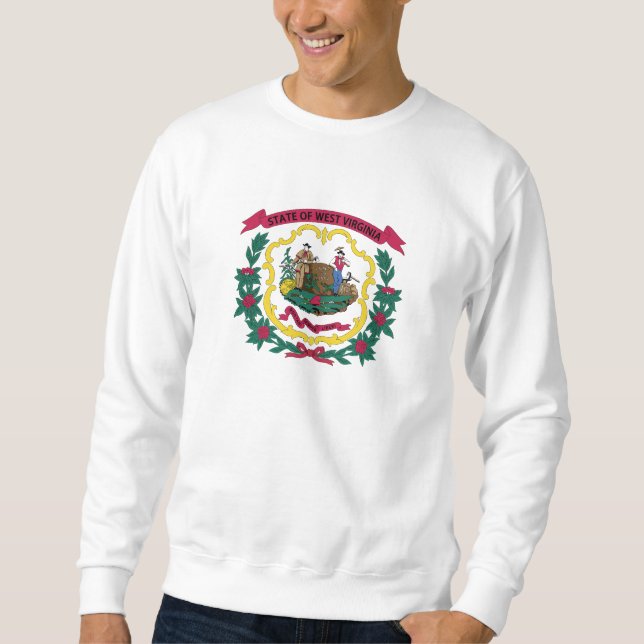Sweatshirt Drapeau de l'État de Virginie-Occidentale (Devant)