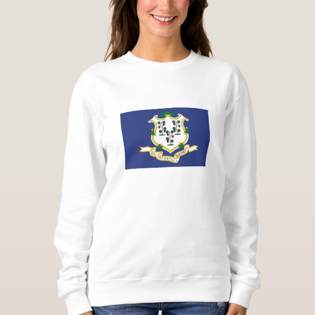 Sweatshirt Drapeau de l'État du Connecticut (Devant)