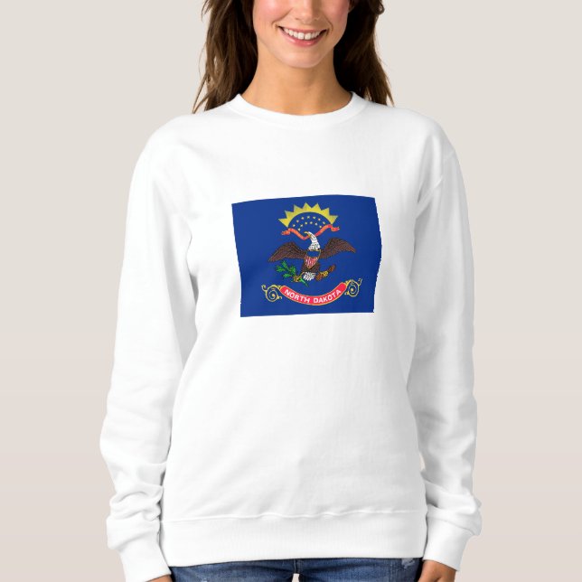 Sweatshirt Drapeau de l'État du Dakota du Nord (Devant)