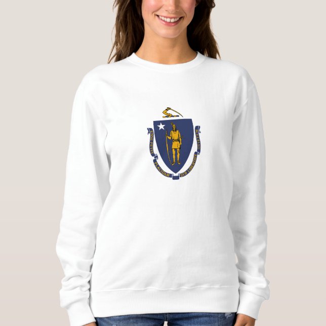 Sweatshirt Drapeau de l'État du Massachusetts (Devant)