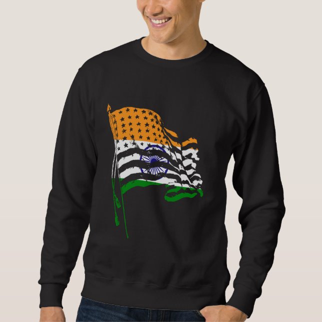 Sweatshirt Drapeau de l'Inde Roots USA (Devant)