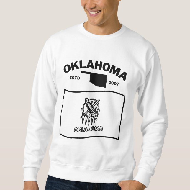Sweatshirt drapeau de l'Oklahoma États-Unis (Devant)